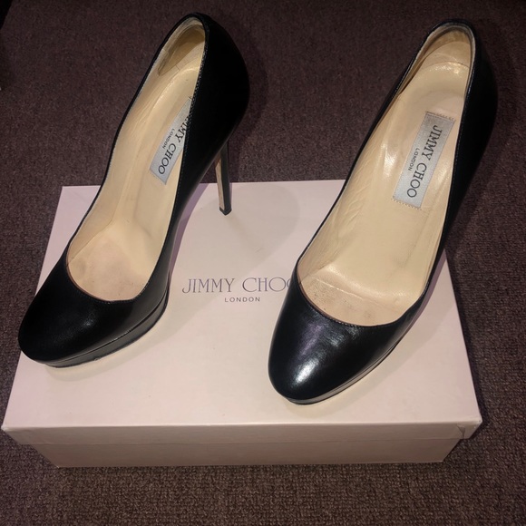 JIMMY CHOO Black Kid Leather Classic Pumps - Picture 4 of 13